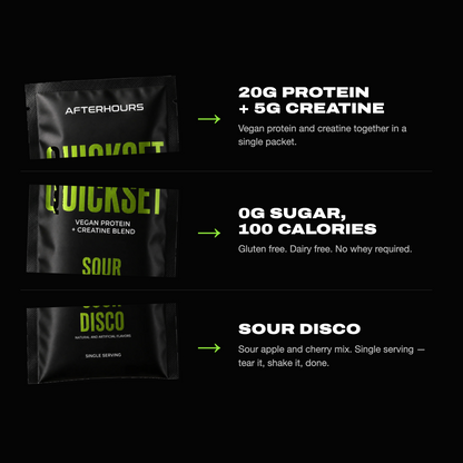 QuickSet Protein + Creatine Stick Packs – 20g Protein, 5g Creatine Single-Serve